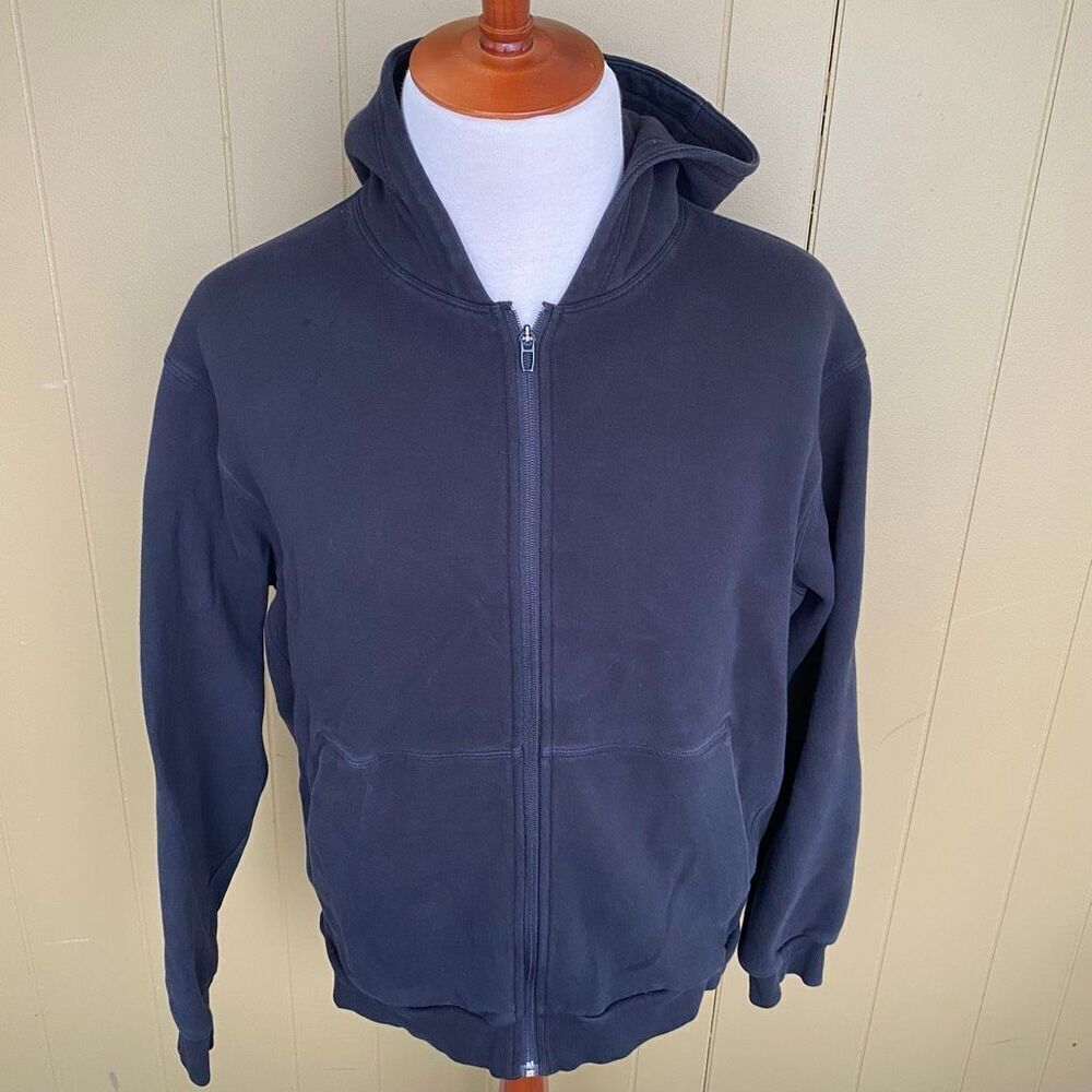 Men 2XL full zip lightweight activewear hooded jacket black
